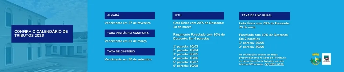 Calendário de Tributos 2026