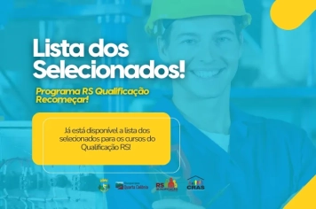 Prefeitura de Silveira Martins divulga lista de selecionados para cursos do Programa RS Qualificação Recomeçar