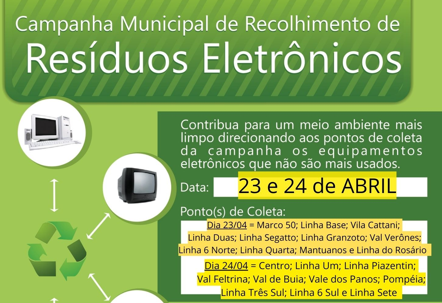 CAMPANHA MUNICIPAL DE RECOLHIMENTO DE RESÍDUOS ELETRÔNICOS 