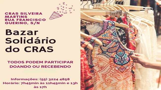 CRAS SILVEIRENSE REALIZA BAZAR SOLIDÁRIO