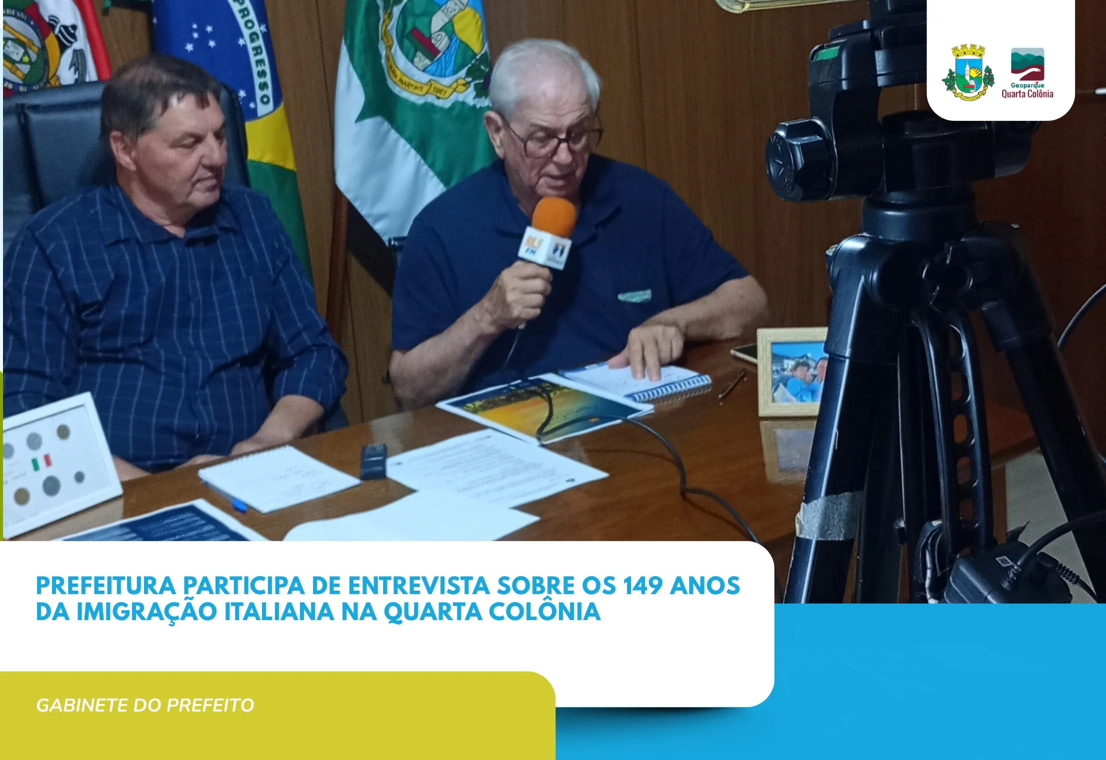 Prefeitura concede entrevista sobre os 149 anos da Imigração Italiana na Quarta Colônia