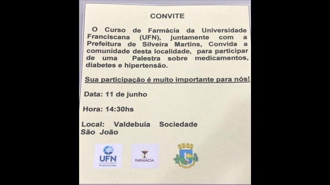 Palestra sobre Medicamentos, Diabetes e Hipertensão