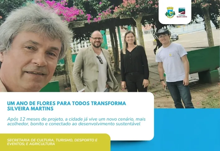 Flores para Todos completa um ano e transforma espaços públicos em Silveira Martins