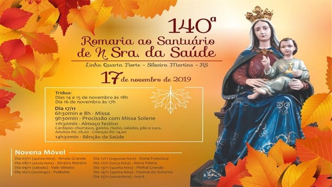 140º Romaria ao Santuário de Nossa Senhora da Saúde