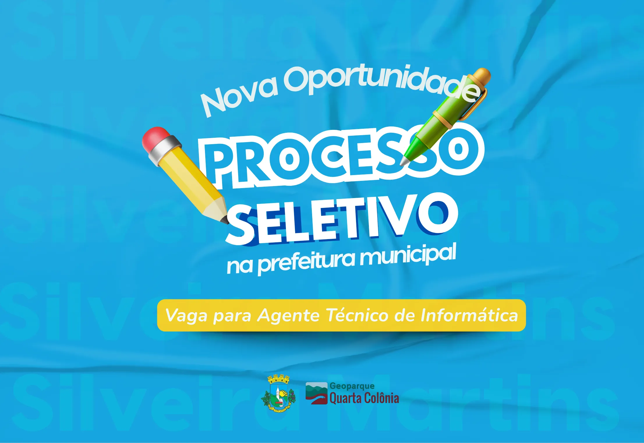 Prefeitura de Silveira Martins abre novo processo seletivo para Agente Técnico em Informática