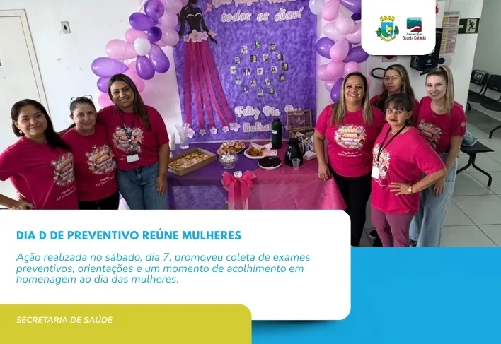 Saúde e acolhimento marcam ação do Dia da Mulher no ESF Dr. Custódio Motta Freitas