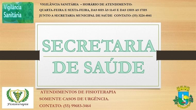 SECRETARIA DE SAÚDE: INFORMAÇÕES